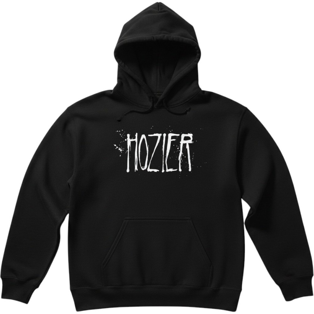 Hozier Graphic Hoodie Unisex Medium Black Solid Regular Fit Modern‎ Band Merch